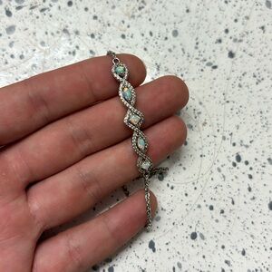 Opal diamond bracelet